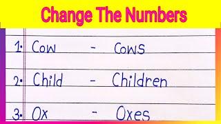 Change the Numbers | Change the number in english | change the number for kids in english writing