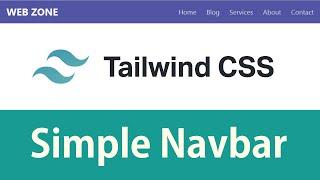 Create a Simple Navbar using Tailwind Css