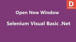 Selenium Visual Basic .Net Open New Window