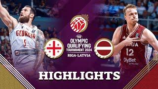 Hosts Latvia  cruise over Georgia  in front of home fans | Highlights | FIBA OQT 2024 Latvia