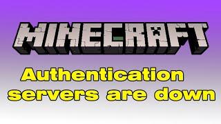 Minecraft authentication servers are down, Are Minecraft servers down