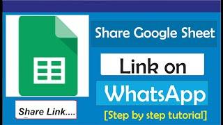 How To Share Google Sheet Link On WhatsApp