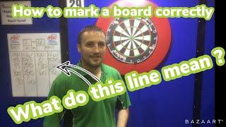 How to mark a score board in darts