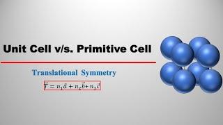 Unit cell and Primitive cell | Translational Vectors