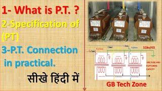 Practical potential transformer Connection in hindi | PT Connection | PT connection with voltmeter