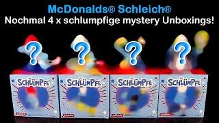 McDonalds ® Schleich ® Schlümpfe ™ 2024 - nochmal 4 x mystery Unboxing - Happy Meal ®