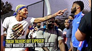 Trash Talkers Got PHYSICAL at Park & Then Get EXPOSED! Ballislife Squad INSANE Park Takeover!