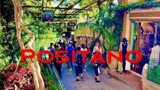 160. POSITANO IN SEPTEMBER 2024. LUXURY WALKING TOUR THROUGH THE STREETS OF A RURAL RESORT. 90 fps