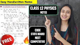 class 12 physics notes | Free PDF