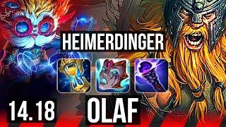 HEIMERDINGER vs OLAF (TOP) | Rank 7 Heimer, 900+ games | EUW Master | 14.18