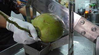 amazing coconut water, ice cream, jelly making - thai street food