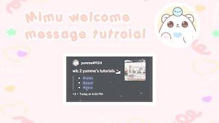 How to set up a Mimu welcome message ⭐ | cute and simple