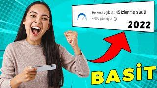 YOUTUBE 4000 SAAT NASIL YAPILIR ? |  4000 Saat izlenme Para kazanma Aktifleştirme 2022