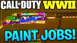 BEST PAINTJOBS IN COD WW2 SHOWCASE [PAINT JOBS UPDATE COD WW2] PAINT JOBS ARE FINALLY HERE