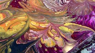 Wrecked Galaxy Pour - Creates Beautiful Feathers And Flowers - Fluid Art