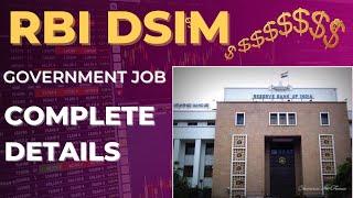 RBI DSIM Grade B Job Details | RBI Grade B Vacancy 2024 | How to prepare for RBI DSIM Job #rbi