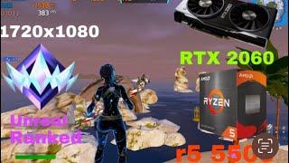 Fortnite Chapter 5 - RTX 2060, Ryzen 5 5500 : Unreal Ranked Solos 1080p Performance Mode