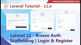 Laravel 11 - How to make login and registration using Breeze Auth Scaffolding in Laravel 11