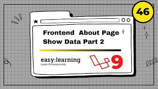 Laravel 9 Project #46 | Frontend  About Page Show Data Part 2