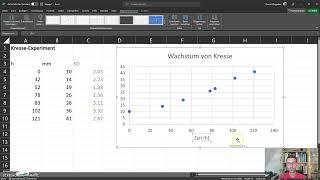 Excel  - Ein XY-Diagramm erstellen - und Fehlerbalken hinzufügen