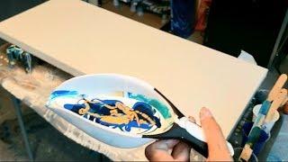 Painting with an ICE SCOOP???  / Acrylic pouring / Fluid Art / Abstract Art/ Modern Art/ Florida