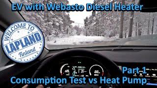 EV with Webasto diesel heater in Lapland, Road Test - Part 1