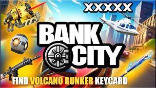 BANK CITY DRIVE FFA RP MAP FORTNITE CREATIVE - FIND VOLCANO BUNKER KEYCARD LOCATIONS