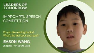 Eason Wang | Do you like reading books? What’s the last book you read?