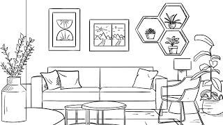 HOW TO MAKE LIVING ROOM IN ADOBE ILLUSTRATOR?