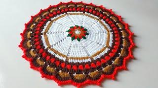 crochet thalposh, rumal, table mat, doily,(in urdu , hindi)sousplat/@beautyofcrochet4345