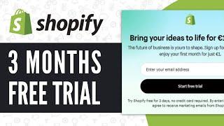 How To Get Shopify 3 Months Free Trial - NEW OFFER (2025)