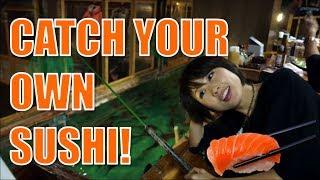 A sushi restaurant where you catch your own fish! 「ざうお」魚釣り居酒屋