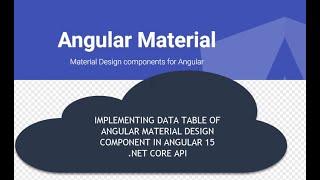 Angular Material Design components DataTable via rest API data source