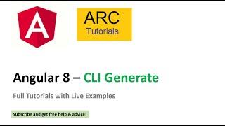 Angular Tutorials For Beginners - Angular CLI Tutorial | Angular CLI Generate | Angular Tutorials