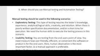 Manual Testing Vs Automation Testing