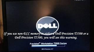Dell Precision T3500/T5500 bypass (Non optimal memory population detected) message