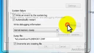 Disable Automatic Restarts When Windows Crashes