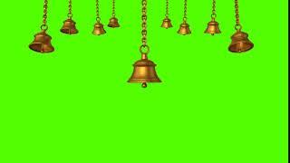 Mandir Temple Bell -- Ghanti bell Green Screen Video free download -- bell in Green screen Alpha1