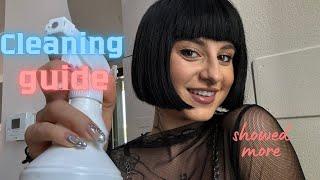 [4K USA] Mirror Cleaning | Transparent Black Top Try-On Haul with Sarah