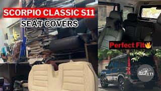 Scorpio Classic S11 new Seat Covers || Full Black || Pegasus Premium || Modification || AutoFit TV