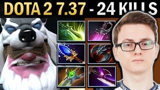 Sniper Gameplay Miracle with 24 Kills and Silveredge - Dota 7.37