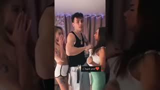 So lucky boy with two girls enjoyed lot hot video#lover#threesome#couple#shorts