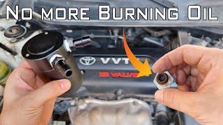 Quick fix for engines burning oil/How to install oil catch can /preventing carbon buildup in engine