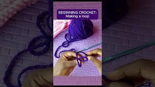 How to make a starting crochet loop.