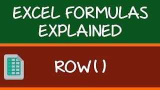 How to use ROW Formula in Excel