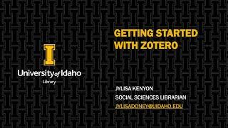 Getting started with Zotero (Graduate Student Essentials)