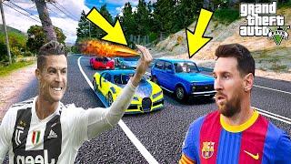 RONALDO ÇİN'DEN GELEN MERMİDEN HIZLI ARABAYLA MESSİNİN PAHALI SÜPER ARABALARIYLA YARIŞIYOR!! - GTA 5