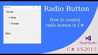 How to use radio button in C#