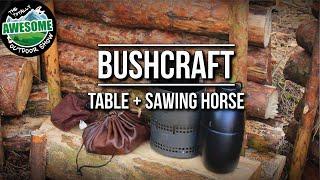 Bushcraft Portable Sawing Horse, Table and Log Collecting Tips | TA Outdoors