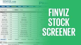 Finviz Stock Screener: How To Screen For Stocks With the Free Screener From Finviz.com